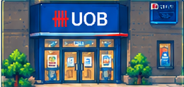 Pixel-art artwork for UOB ATM Redesign Prototype